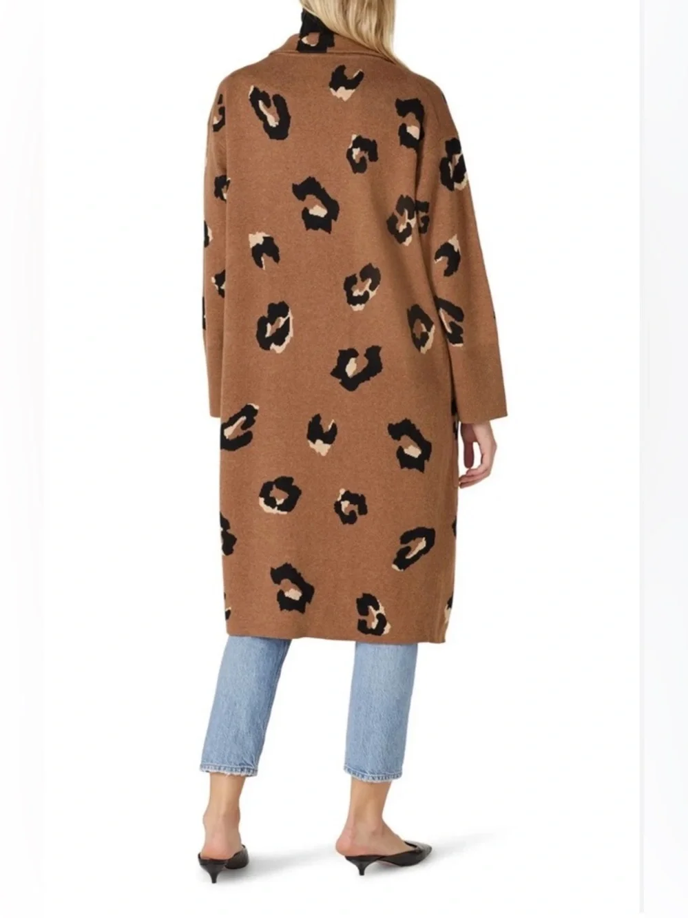 J. Crew Ella Leopard Long Cardigan Open Front XL